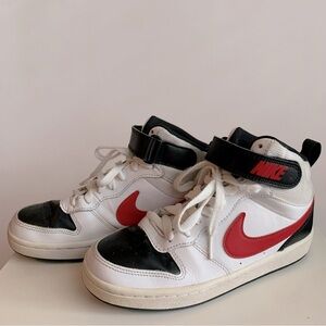 Nike Court Borough Mid 2 'White University Red' CD7782-110 Boys size 4Y